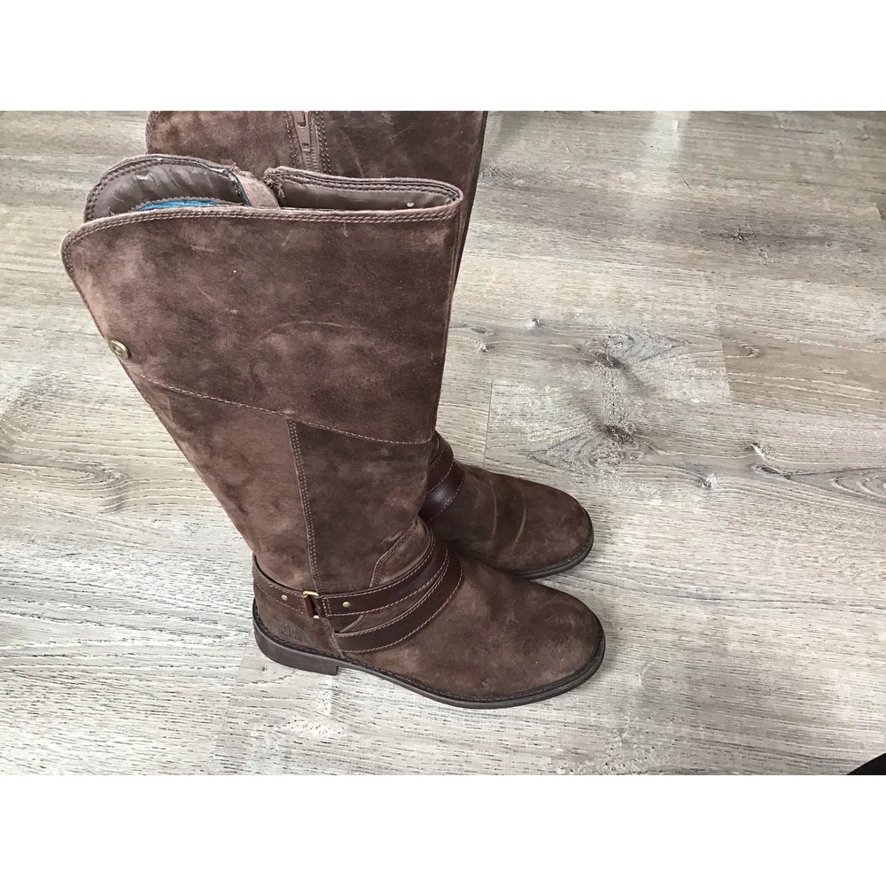 The North Face Women's Bridgeton Boot Size 8.5 Tall Brown Leather Riding Boots